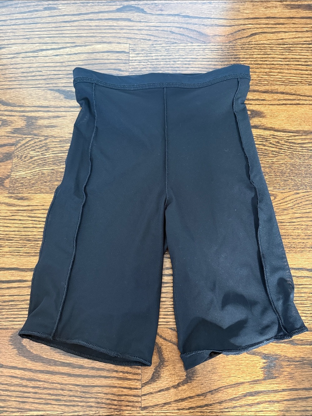 High-Waist Black Women's Mesh Shorts